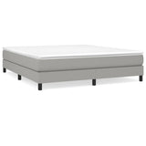 Box Spring Bed Frame Light Grey 180x200 cm Super King Fabric 3120532