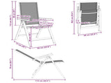 Reclining Garden Chairs 2 pcs Black 58 x 71 x 112 cm Textilene 42030042
