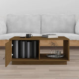 Coffee Table Honey Brown 80x50x35.5 cm Solid Wood Pine 818263