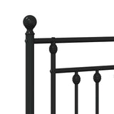Metal Replace Headboard Black 135 cm 353569