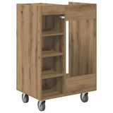 Golf Cabinet with Wheel Plain Artisan Oak 65 x 45 x 98 cm 899454
