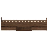 Bed Frame without Mattress Brown Oak 100x200 cm 3203802