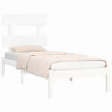 Bed Frame without Mattress White 90x200 cm Solid Wood 3104659
