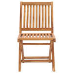 ZNTS Folding Garden Chairs 4 pcs Solid Teak Wood 3072804