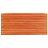 Garden Planter Wax Brown 100x100x49.5 cm Solid Wood Pine 3282541