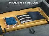 2 Seater Sofa Bed, Convertible Bed Settee, Modern Velvet Loveseat Sofa Couch with 2 Cushions, Hidden T3398P377939