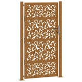 Garden Gate 100x175 cm Weathering Steel Leaf Design 4100967