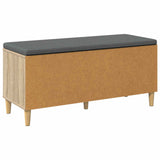 Hall Bench with Cushion with Door Sonoma Oak 100 x 38 x 46 cm 891538