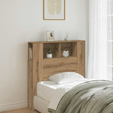 Headboard Cabinet Artisan Oak 100x18.5x102.5 cm Engineered Wood 856877