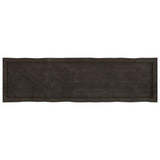Table Top Dark Brown 140x40x cm Treated Solid Wood Live Edge 364029