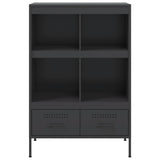 Highboard Black 68x39x101.5 cm Steel 843102