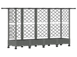 Raised Bed with Trellis and Roof Light Grey 202.5 x 40 x 127 cm 3423163