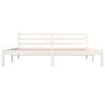 Bed Frame without Mattress 180x200cm White Super King Size 810446