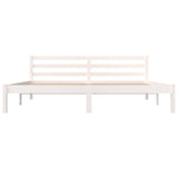 Bed Frame without Mattress 180x200cm White Super King Size 810446