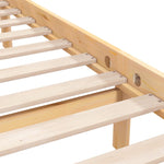 810077 Bed Frame without Mattress Solid Wood 120x200 cm