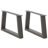 Coffee Table Legs V-Shape 2 pcs Anthracite 70x cm Steel 4012538