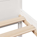 Bed Frame without Mattress White 200x200 cm Solid Wood Pine 3309759