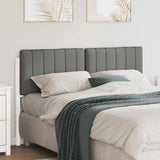 Upholstered Headboard White and Light Grey 135 cm 880187