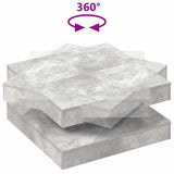 Coffee Table 360-Degree Rotatable Concrete Grey 70x70x34.5 cm 858482