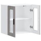 Kitchen Wall Cabinet with Glass Door Porto Grey Sonoma 854153