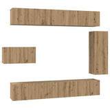 TV Cabinet Set 8 pcs Artisan Oak Engineered Wood 3393134