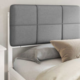 Bed Frame with Upholstered Headboard Light Grey 200 x 200 cm 3398178