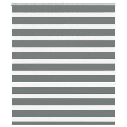ZNTS Zebra Blind Dark Grey 120x150 cm Fabric Width 115.9 cm Polyester 4014135