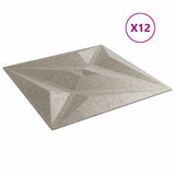 Wall Panels Star 12 pcs Star Beton 50 x 50 cm XPS Foam 42046075