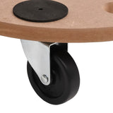 Dolly Trolleys 6 pcs Round Engineered Wood 154888