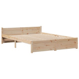 Bookcase Bed without Mattress 150x200 cm King Size Solid Wood Pine 3322473