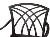 5 Pieces Garden Set for 4, Cast Aluminium Outdoor Set with 4 Armchairs and Round T3398P320369