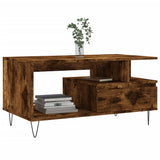 Coffee Table Smoked Oak 90x49x45 cm Engineered Wood 831025
