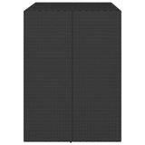Bar Table with Glass Top Black 105x80x110 cm Poly Rattan 362594