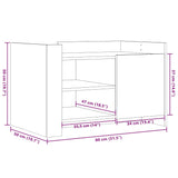 ZNTS Coffee Table White 80x50x50 cm Engineered Wood 848353