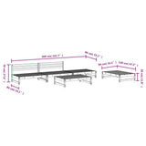 5 Piece Garden Lounge Set Grey Solid Wood Pine 3186601