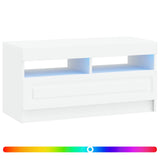 LED TV Cabinet White Engineered Wood 897875