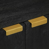 3 Piece Sideboards Black Engineered Wood 3309993