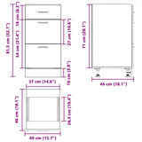 Bottom Cabinet Lyon Sonoma Oak 40x46x81.5 cm Engineered Wood 854213