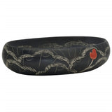 Countertop Basin Black Oval 59x40x15 cm Ceramic 155082
