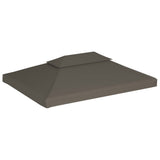 2-Tier Gazebo Top Cover 310 g/m 4x3 m Taupe 44760
