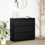 Sideboard Black Oak 80x35x76 cm Engineered Wood 861734