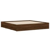 Bed Frame with Drawers without Mattress Brown Oak 160x200 cm 3207265