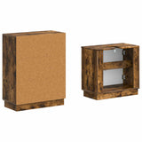 2 Piece Bathroom Cabinet Set HOORN Smoked Oak Engineered Wood 3417635