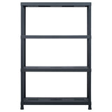 Storage Shelf Rack Black 220 kg 90x40x138 cm Plastic 45679