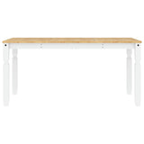 3 Piece Dining Set PANAMA White Solid Wood Pine 3345202