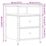 ZNTS Bedside Cabinets 2 pcs Old Wood 44x45x60 cm Engineered Wood 857255