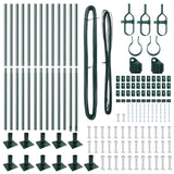 Fence Posts Manual 13 pcs Green 32mm 170 cm Galvanised steel 42004297
