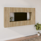 ZNTS 8 Piece TV Cabinet Set Sonoma Oak Engineered Wood 3114288
