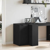 Office Cabinet Black Oak 33 x 50 x 75 cm Engineered Wood 862103