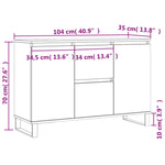 ZNTS Sideboard White 104x35x70 cm Engineered Wood 827212